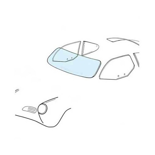     
                
                
    Windscreen for Karmann-Ghia Type 14 - KGA00100

