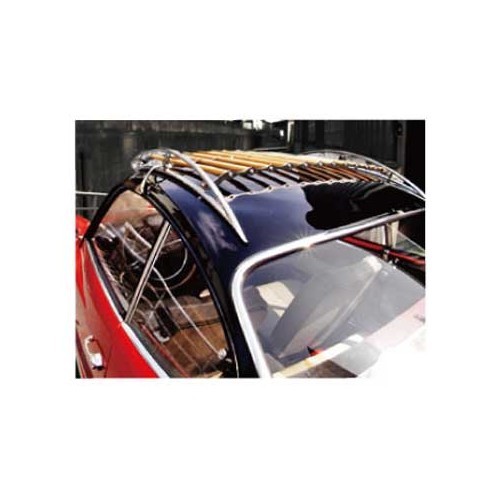  Galería "VINTAGE SPEED" de madera & acero inoxidable para Karmann-Ghia - KGA12500-6 