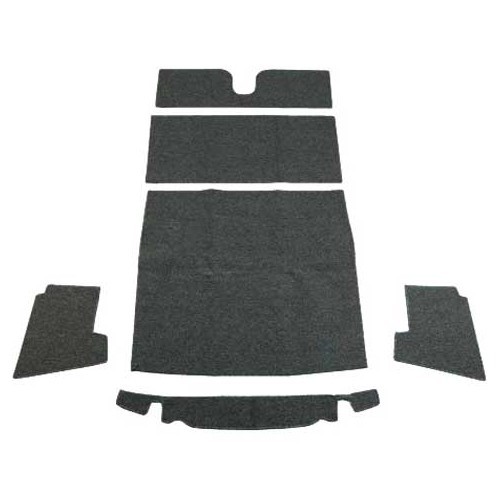  Kit de moqueta negra TMI para Karmann-Ghia 14 Coupé 56 ->68 - KGB145668-2 