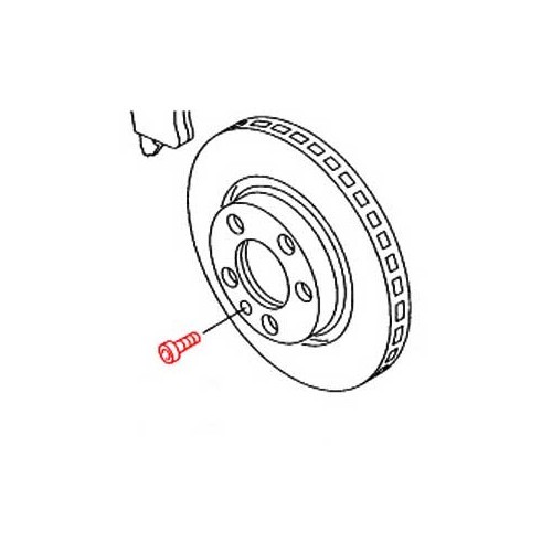  1 locking screw onbrake drum or disc for Transporter T5 03 -> - KH27002-2 