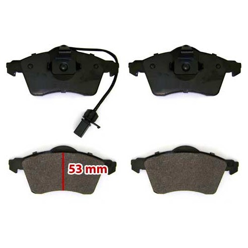  Front brake pads for VOLKSWAGEN Transporter T4 with 15" wheels (1999-2003) - High quality - KH28916 