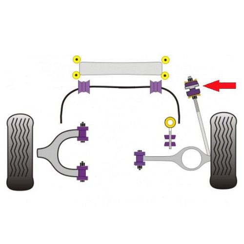  POWERFLEX silent blocks for reaction link for VW Transporter T25 - KJ51378-1 