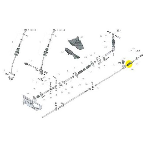 Gear linkage bellows for Transporter 79 ->85 - KS00113