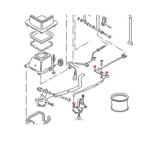 1 pivot socket of thegear selection for Transporter T4 - KS34023