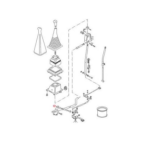 Bussola sulla forcella di selezione delle marce per VW Transporter T4 - KS34030