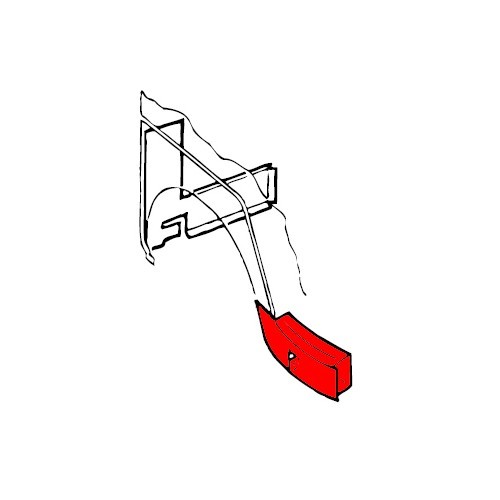  Caja a la base del arco de aletín delantero derecho para Combi Split ->67. - KT0332 