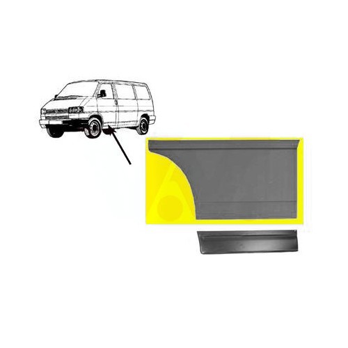  Front left lower door panel for VW Transporter T4 from 1990 to 2003 - KT40013 
