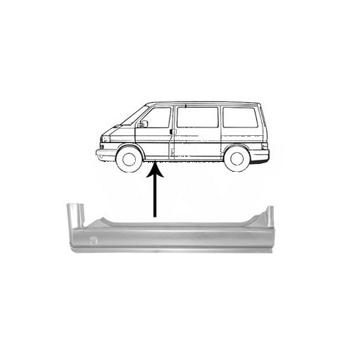  Outer plate for left front rocker panel for VW Transporter T4 - KT40035-3 