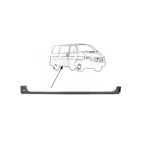  Outer plate for right side rocker panel for VW Transporter T4 - KT40038 
