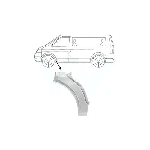  Front left wing arch, rear part for VW Transporter T5 - KT40308 