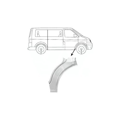     
                
                
    Front right wing arch, rear part for VW Transporter T5 - KT40309
