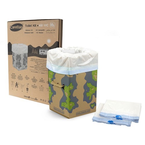  Inodoro portátil plegable CAREBAG CLEANIS inodoros secos de cartón - KV10000-1 