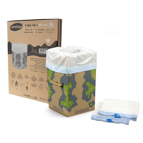  Folding portable toilet CAREBAG CLEANIS cardboard dry toilets - KV10000-1 