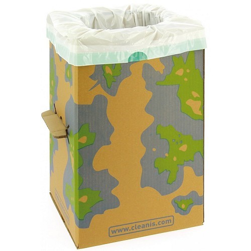 Folding portable toilet CAREBAG CLEANIS cardboard dry toilets - KV10000 
