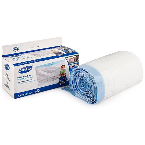     
                
                
    Recharge de 12 sacs hygiéniques pour WC portatif Cleanis - KV10001
