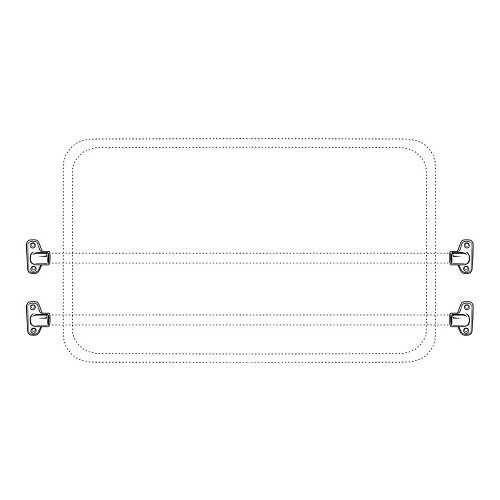 Rear window side protection rod end for VOLKSWAGEN Combi Split Brazil (1957-1975) - KZ00004