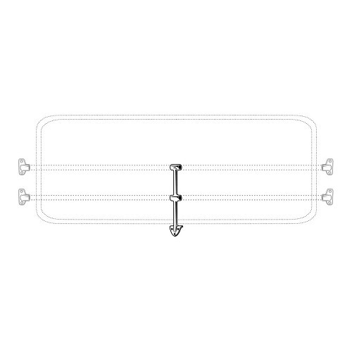 Mittlere Halterung für Heckscheibenschutzstange für VOLKSWAGEN Kombi Split Brazil (1957-1975) - KZ00006