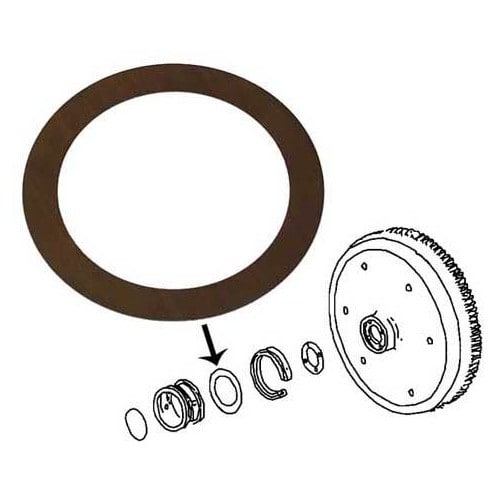  1 lateral play adjustment shim, 0.32 mm thick, for VOLKSWAGEN Combi Split Brazil (1957-1975) - KZ10048 