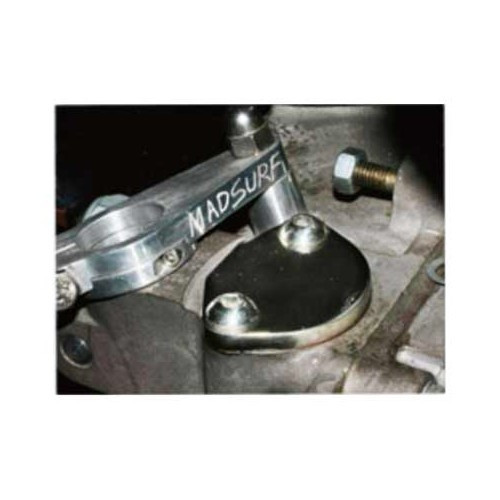 Plaque de remplacement de pompe à essence en inox poli Vintage Speed pour VOLKSWAGEN Combi Split Brazil (1957-1975) - KZ10146