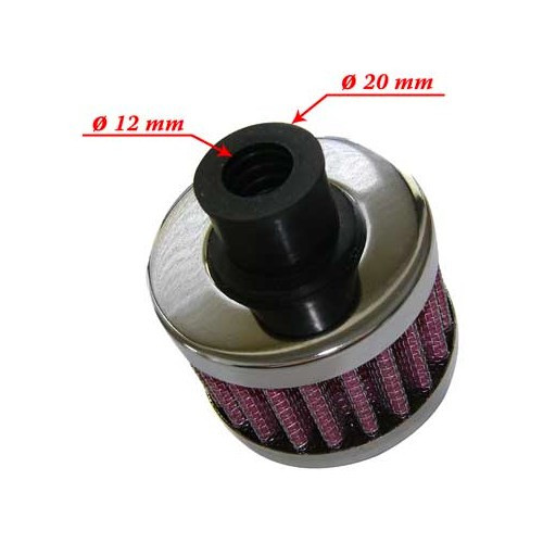  Pequeno filtro respirador de óleo Sport 12 mm - KZ10234-1 