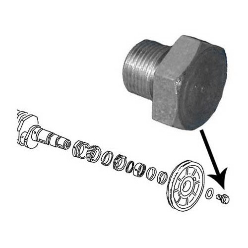  Original crankshaft screw for VOLKSWAGEN Combi Split Brazil (1957-1975) - KZ10257-1 