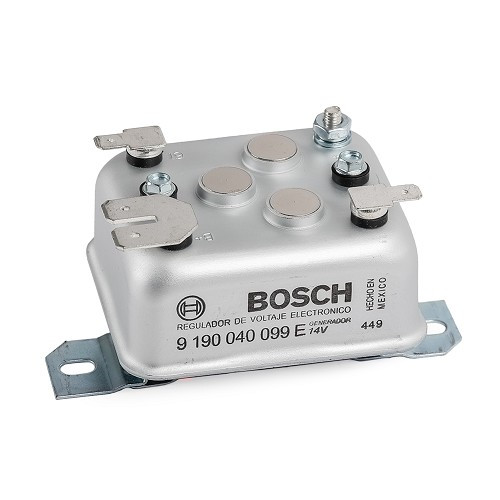     
                
                
    Régulateur de tension extérieur de dynamo 12V BOSCH pour VOLKSWAGEN Combi Split Brazil (1957-1975) - KZ10261
