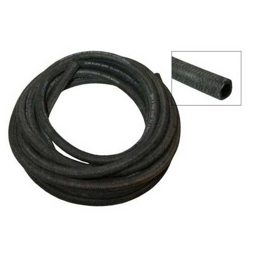  12 mm black braided hose - sold by the metre - VOLKSWAGEN Combi Split Brazil (1957-1975) - KZ20024 
