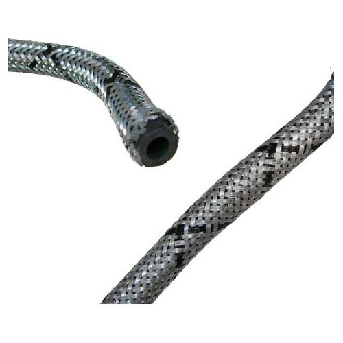  6 mm reinforced metal braided petrol hose - per linear metre - KZ20025 