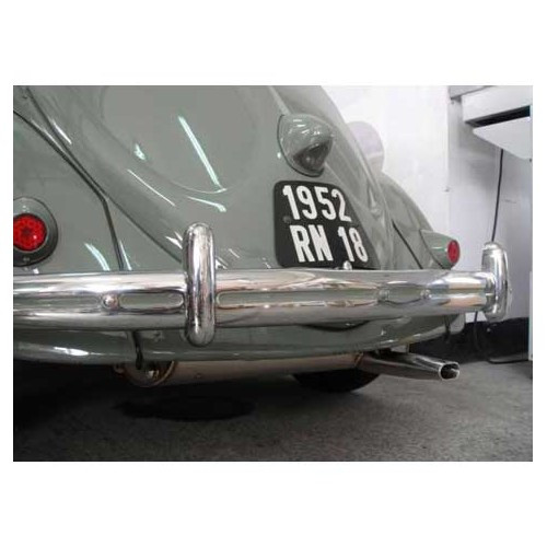 Vintage Speed Inox Auspuff mit einem Ausgang für VOLKSWAGEN Combi Split Brazil (1957-1975) - 25 / 30 PS Motor - KZ20055