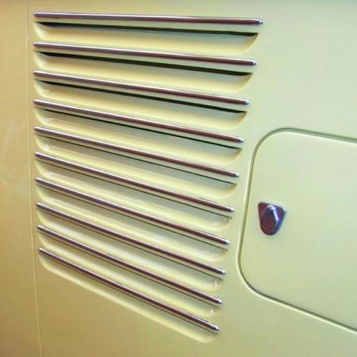 Modanature sulle bocchette di ventilazione per VOLKSWAGEN Combi Split Brazil (1957-1975) ACCIAIO INOX - KZ70036