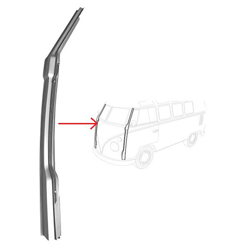  Placa frontal direita do pilar "A Pillar" para VW Combi Split Brazil (1957-1975) - KZ80164 
