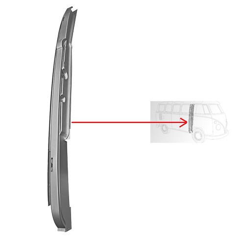     
                
                
    Right B-pillar panel for side door on VW Split Screen Brazil (1957-1975) - KZ80321
