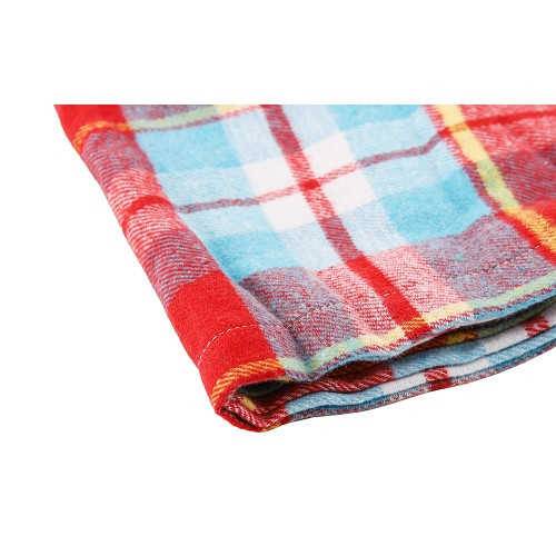 Rideaux intérieurs pour VOLKSWAGEN Combi Clipper Brazil (1976-1996) - Rouge écossais petits carreaux - KZ80521