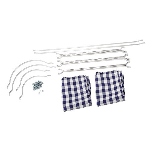     
                
                
    Tende interne per VOLKSWAGEN Combi Split Brazil (1957-1975) - Tartan blu/bianco a quadri piccoli - KZ80524
