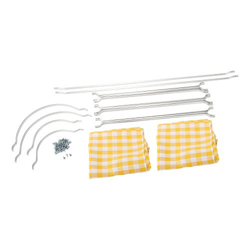     
                
                
    Cortinas interiores para VOLKSWAGEN Combi Clipper Brasil (1976-1996) - Gingham amarillo - KZ80541
