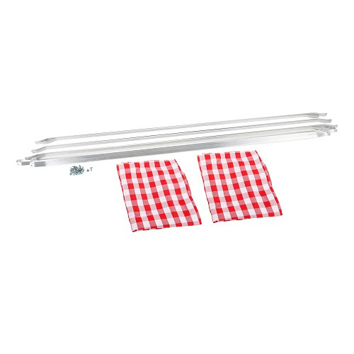     
                
                
    Cortinas interiores para VOLKSWAGEN Combi Clipper Brazil CARAT (1997-2014) - Gingham rojo - KZ80552
