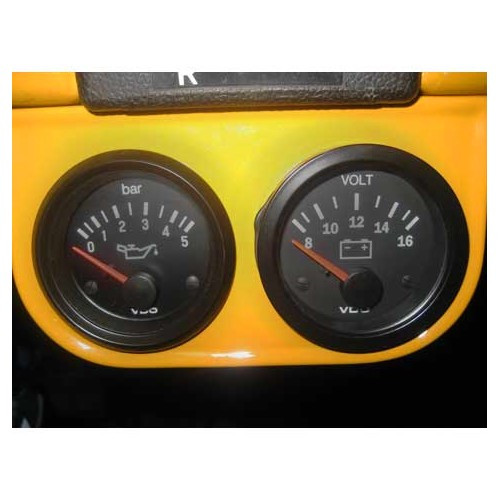  Medidor de pressão do óleo VDO 0 - 5 Bar Preto - KZ90045-4 