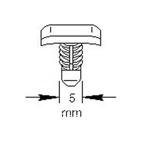  Clip de fixation pour joint de capot avant de VOLKSWAGEN LT (05/1996-07/2006) - LA13102-1 
