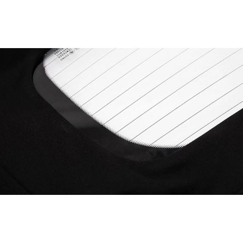 Black Twillfast Alpaca soft top for MINI III R57 and R57LCI convertible (10/2007-06/2015) - defrosting glass window - MA70007