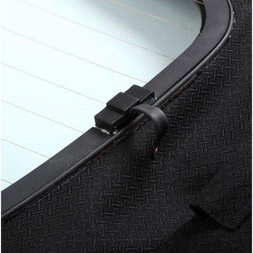 Black Twillfast Alpaca soft top for MINI III R57 and R57LCI convertible (10/2007-06/2015) - defrosting glass window - MA70007