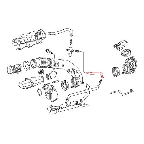 MEYLE-Brennerschlauch oben Mitte für Mercedes C-Klasse W202 - MB00023