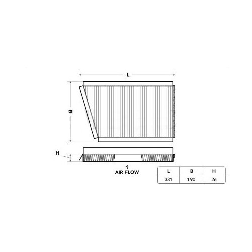 Ridex activated carbon cabin filter for Mercedes C-Class W203 (05/2000-05/2008) - MB00207