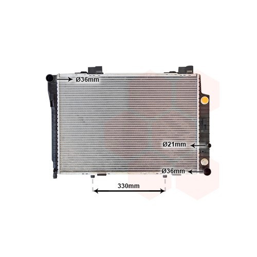     
                
                
    Radiador de refrigeración del motor para Mercedes SLK R170 - 615x425x42mm - MB01142
