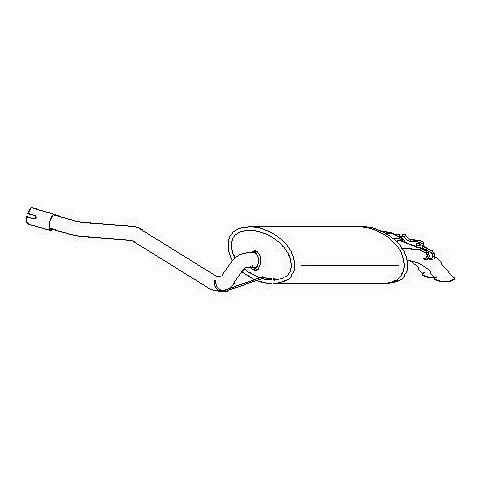  Exhaust silencer for Mercedes 190E (W201) 2.0 2.3 2.6 - MB01950 