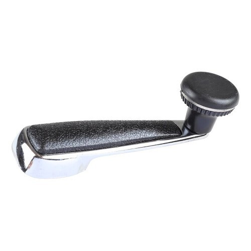  Window winder handle for Mercedes W123 - Chrome with black knob - MB02021 