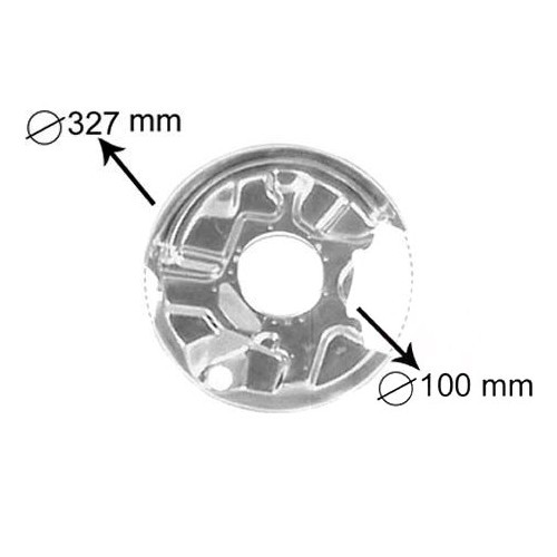  Right rear brake disc protector for Mercedes 190 (W201) - MB04004 