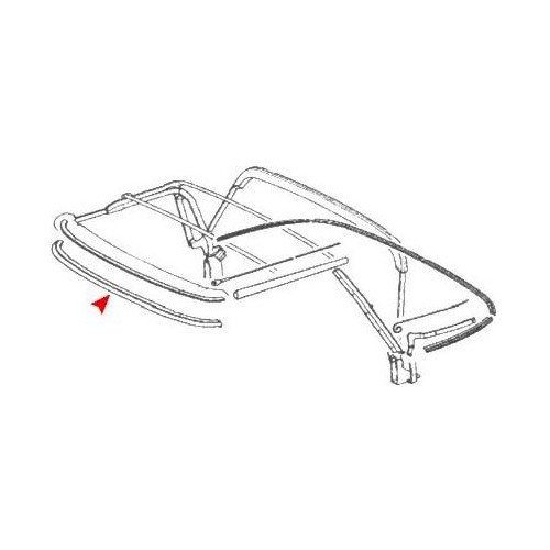  Afdichting softtop voor Mercedes W113 Pagode - MB07143-1 