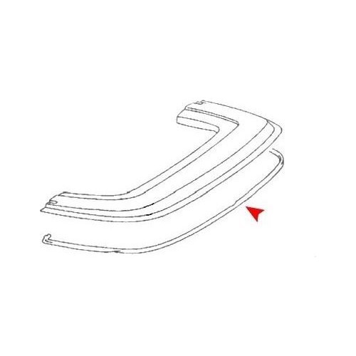  Joint de couvre capote pour Mercedes SL R107 - MB07166-1 