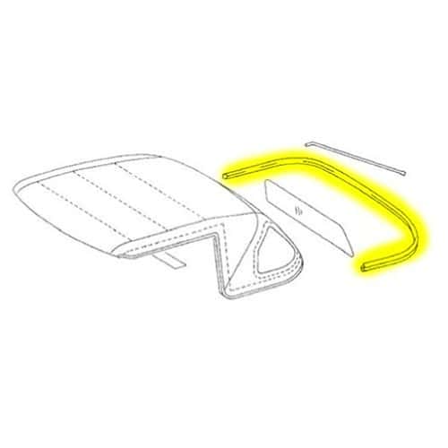  Selo da capota traseira para Mercedes SL R107 - MB07174 