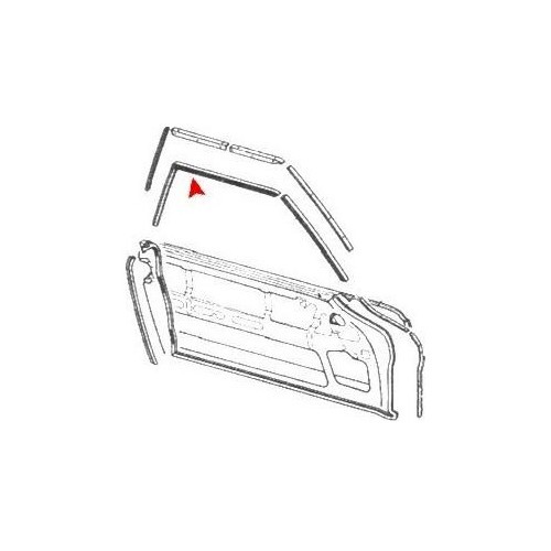  Right window seal for Mercedes W113 Pagoda - MB07193-1 